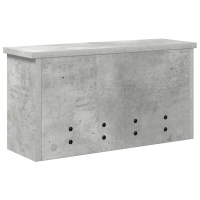 Produktbild för Väggmonterad Klädhängare med hylla Betonggrå 50 x 16 x 26 cm