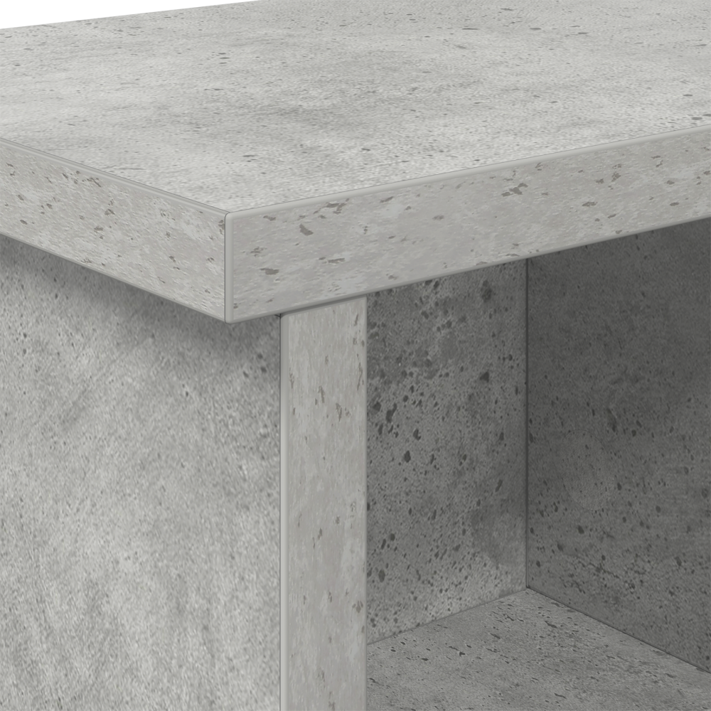 Produktbild för Väggmonterad Klädhängare med hylla Betonggrå 50 x 16 x 26 cm