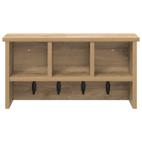 Produktbild för Väggmonterad Klädhängare med hylla Artisan Ek 50 x 16 x 26 cm