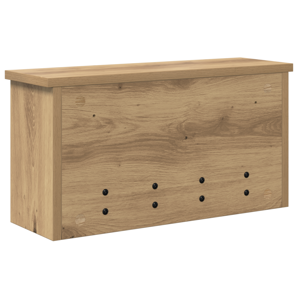 Produktbild för Väggmonterad Klädhängare med hylla Artisan Ek 50 x 16 x 26 cm