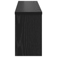 Produktbild för Väggmonterad Klädhängare med hylla Svart Ek 75 x 16 x 26 cm