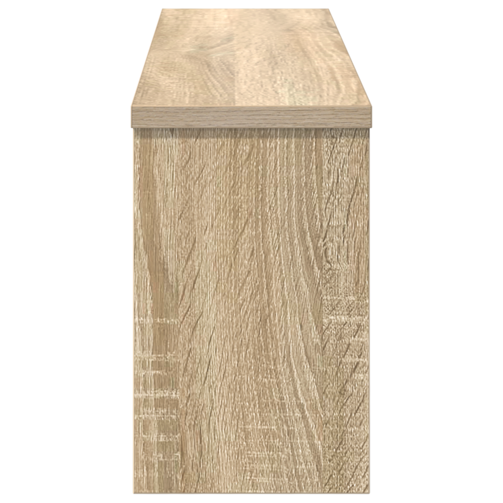 Produktbild för Väggmonterad Klädhängare med hylla Sonoma-ek 75 x 16 x 26 cm