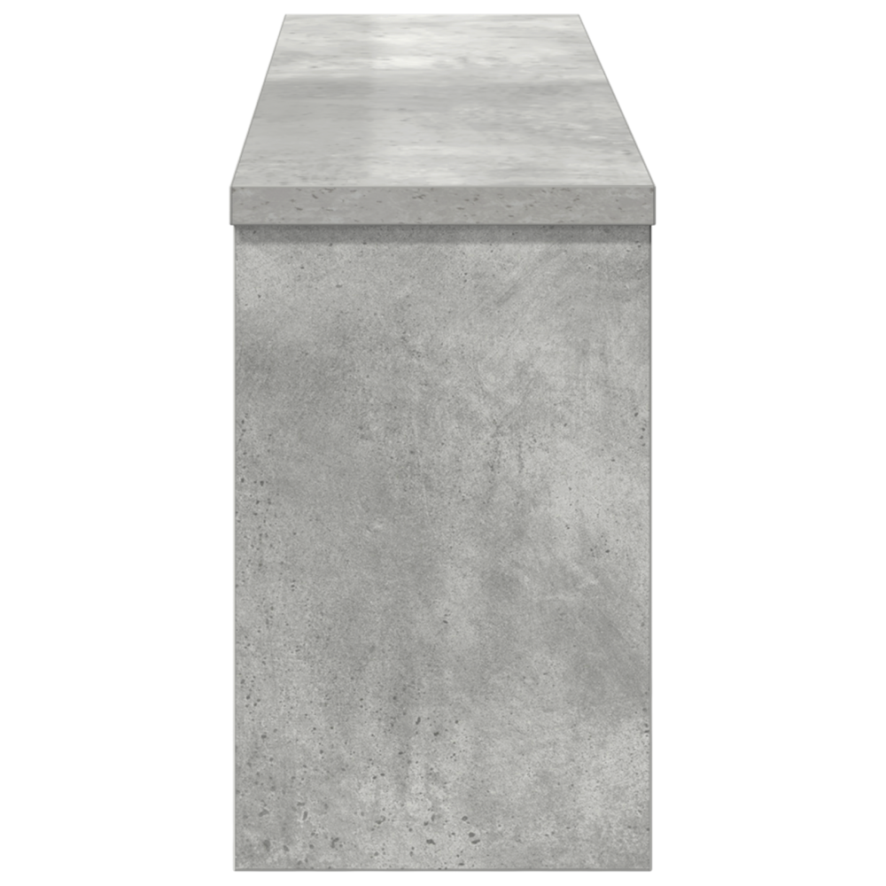 Produktbild för Väggmonterad Klädhängare med hylla Betonggrå 75 x 16 x 26 cm
