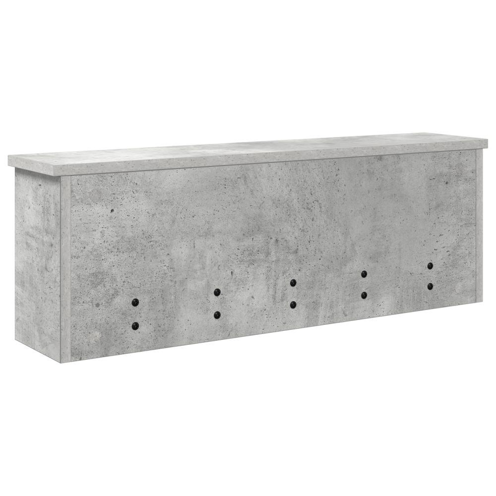Produktbild för Väggmonterad Klädhängare med hylla Betonggrå 75 x 16 x 26 cm