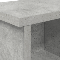 Produktbild för Väggmonterad Klädhängare med hylla Betonggrå 75 x 16 x 26 cm