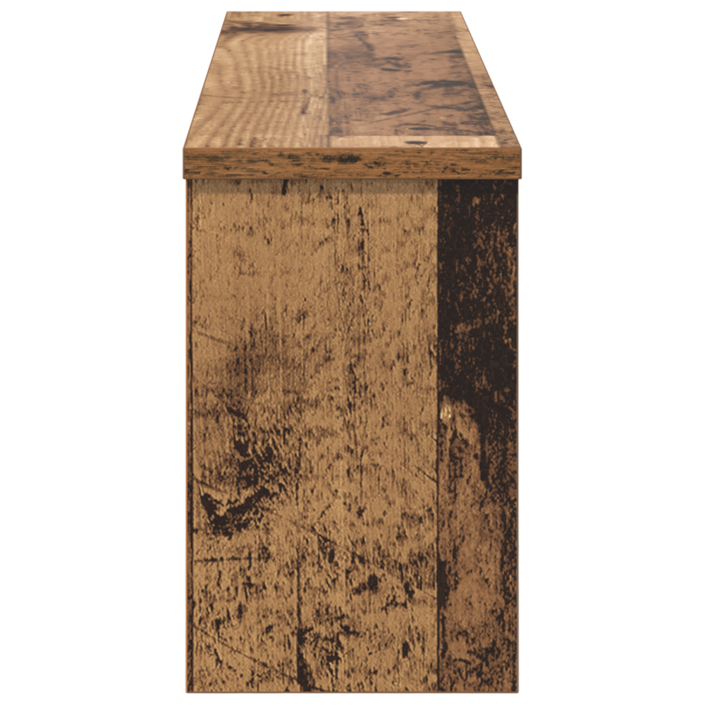 Produktbild för Väggmonterad Klädhängare med hylla Gammalt trä 75 x 16 x 26 cm