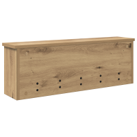 Produktbild för Väggmonterad Klädhängare med hylla Artisan Ek 75 x 16 x 26 cm