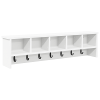 Produktbild för Väggmonterad Klädhängare Vit 100 x 16 x 26 cm Konstruerat trä