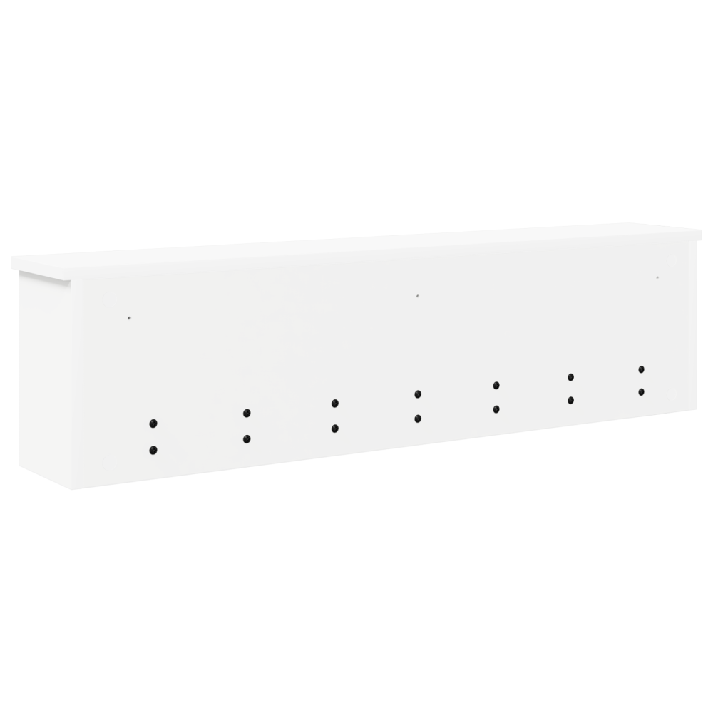Produktbild för Väggmonterad Klädhängare Vit 100 x 16 x 26 cm Konstruerat trä