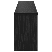 Produktbild för Väggmonterad Klädhängare med hylla Svart Ek 100 x 16 x 26 cm