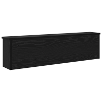 Produktbild för Väggmonterad Klädhängare med hylla Svart Ek 100 x 16 x 26 cm