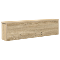 Produktbild för Väggmonterad Klädhängare med hylla Sonoma-ek 100 x 16 x 26 cm