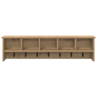Produktbild för Väggmonterad Klädhängare med hylla Artisan Ek 100 x 16 x 26 cm