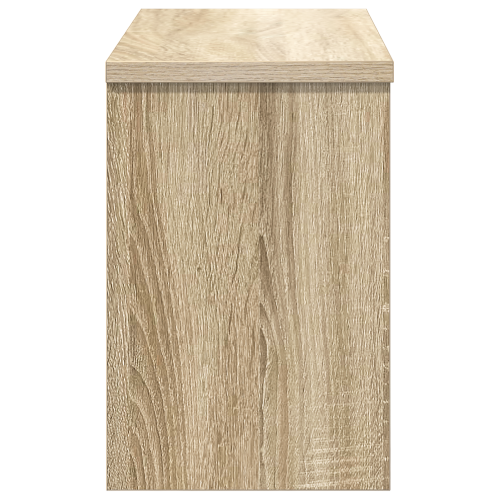 Produktbild för Väggmonterad Klädhängare med hylla Sonoma-ek 50 x 20 x 30 cm