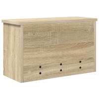 Produktbild för Väggmonterad Klädhängare med hylla Sonoma-ek 50 x 20 x 30 cm