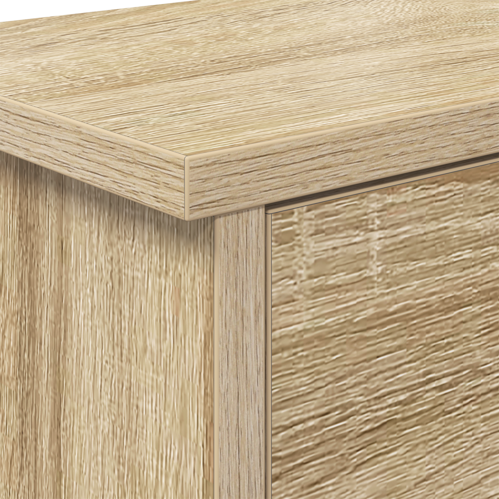 Produktbild för Väggmonterad Klädhängare med hylla Sonoma-ek 50 x 20 x 30 cm