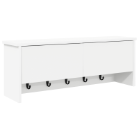 Produktbild för Väggmonterad Klädhängare Vit 80 x 20 x 30 cm Konstruerat trä