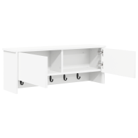 Produktbild för Väggmonterad Klädhängare Vit 80 x 20 x 30 cm Konstruerat trä