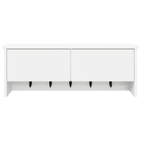 Produktbild för Väggmonterad Klädhängare Vit 80 x 20 x 30 cm Konstruerat trä