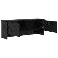 Produktbild för Väggmonterad Klädhängare med hylla Svart Ek 80 x 20 x 30 cm