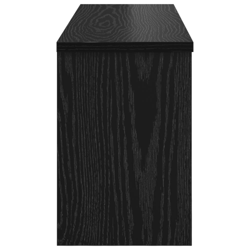 Produktbild för Väggmonterad Klädhängare med hylla Svart Ek 80 x 20 x 30 cm