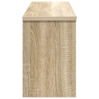 Produktbild för Väggmonterad Klädhängare med hylla Sonoma-ek 80 x 20 x 30 cm