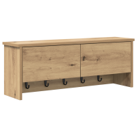 Produktbild för Väggmonterad Klädhängare med hylla Artisan Ek 80 x 20 x 30 cm