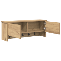 Produktbild för Väggmonterad Klädhängare med hylla Artisan Ek 80 x 20 x 30 cm