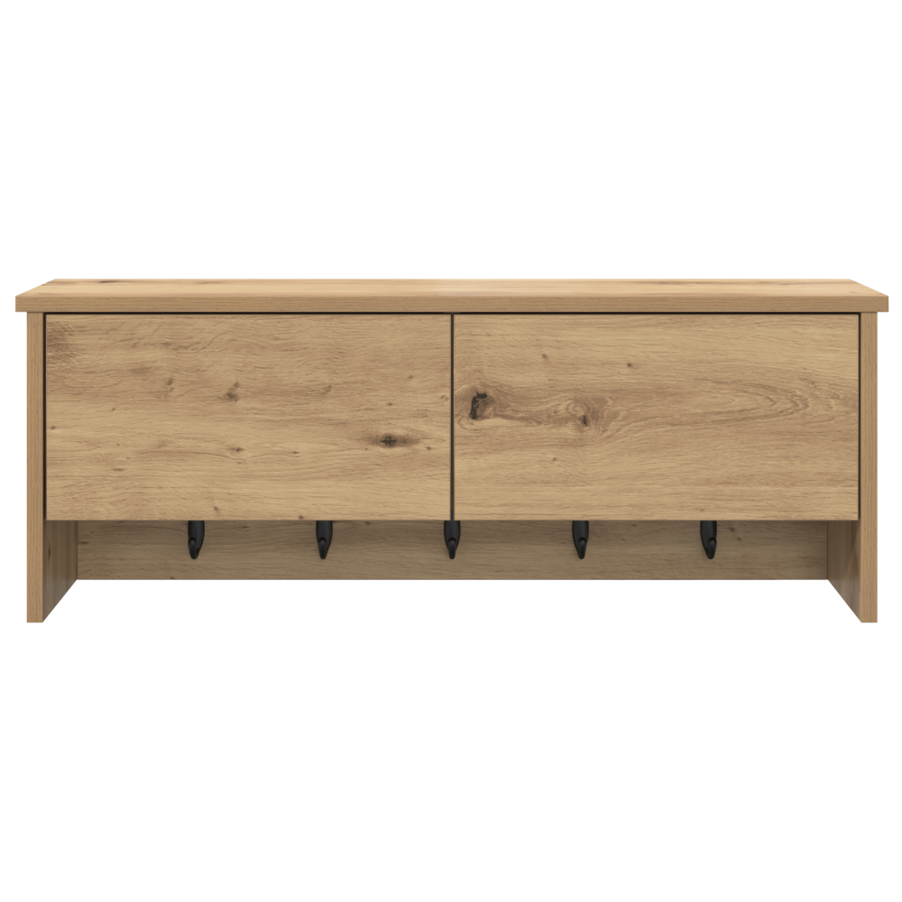 Produktbild för Väggmonterad Klädhängare med hylla Artisan Ek 80 x 20 x 30 cm