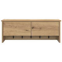 Produktbild för Väggmonterad Klädhängare med hylla Artisan Ek 80 x 20 x 30 cm
