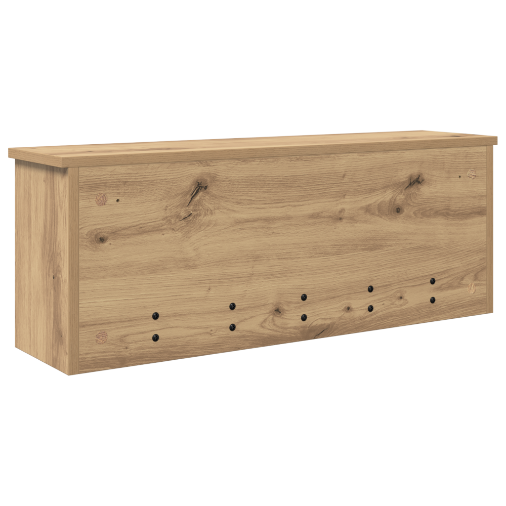 Produktbild för Väggmonterad Klädhängare med hylla Artisan Ek 80 x 20 x 30 cm