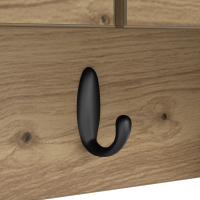Produktbild för Väggmonterad Klädhängare med hylla Artisan Ek 80 x 20 x 30 cm