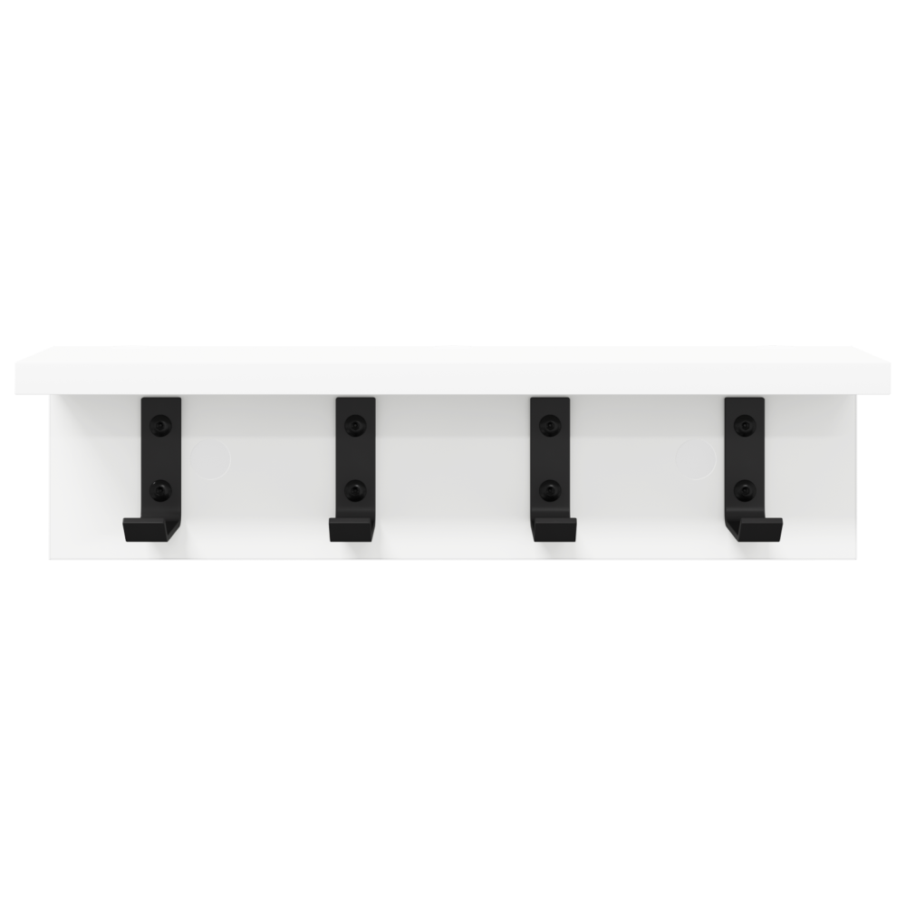 Produktbild för Väggmonterad Klädhängare Väggmonterad Vit 40 x 10,5 x 10,5 cm