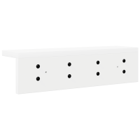 Produktbild för Väggmonterad Klädhängare Väggmonterad Vit 40 x 10,5 x 10,5 cm
