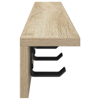 Produktbild för Väggmonterad Klädhängare Sonoma-ek 60 x 10,5 x 10,5 cm