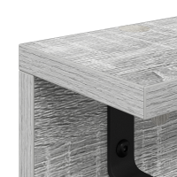 Produktbild för Väggmonterad Klädhängare Grå Sonoma 60 x 10,5 x 10,5 cm