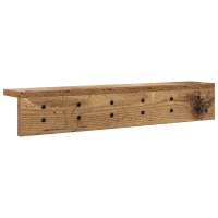 Produktbild för Väggmonterad Klädhängare Gammalt trä 60 x 10,5 x 10,5 cm
