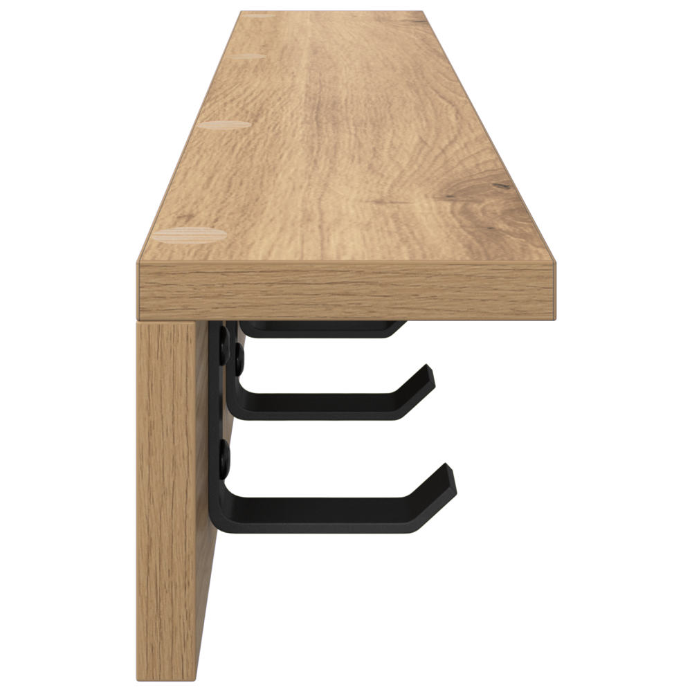 Produktbild för Väggmonterad Klädhängare Artisan Ek 60 x 10,5 x 10,5 cm