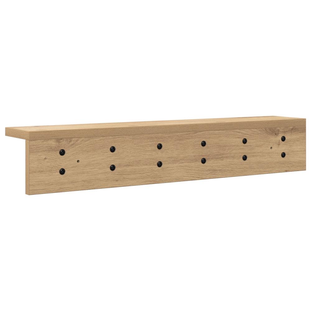 Produktbild för Väggmonterad Klädhängare Artisan Ek 60 x 10,5 x 10,5 cm