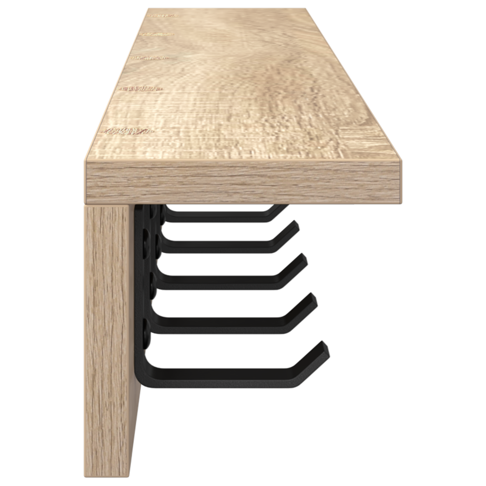 Produktbild för Väggmonterad Klädhängare Sonoma-ek 80 x 10,5 x 10,5 cm