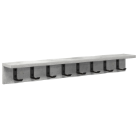 Produktbild för Väggmonterad Klädhängare Betonggrå 80 x 10,5 x 10,5 cm