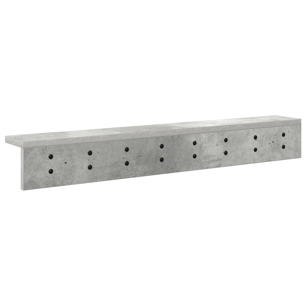Produktbild för Väggmonterad Klädhängare Betonggrå 80 x 10,5 x 10,5 cm