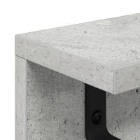 Produktbild för Väggmonterad Klädhängare Betonggrå 80 x 10,5 x 10,5 cm