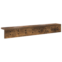 Produktbild för Väggmonterad Klädhängare Rökt ek 80 x 10,5 x 10,5 cm