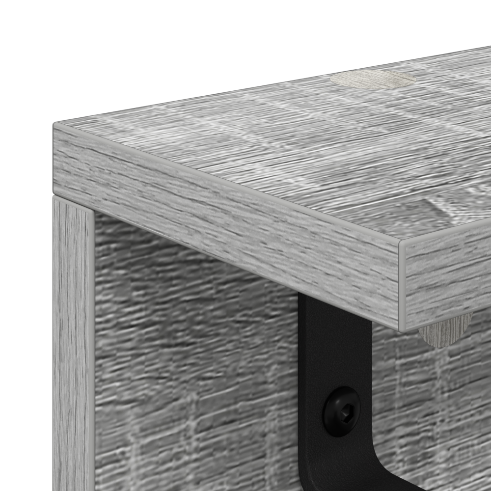 Produktbild för Väggmonterad Klädhängare Grå Sonoma 80 x 10,5 x 10,5 cm