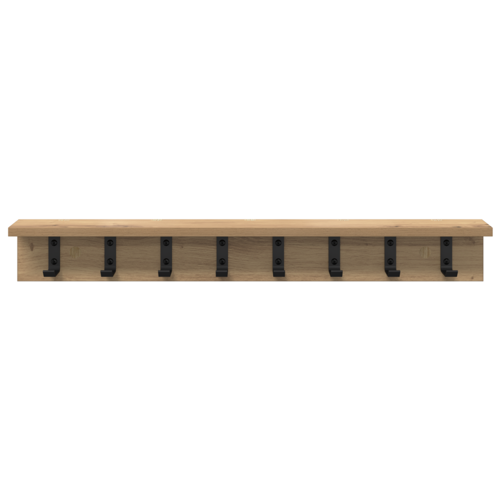 Produktbild för Väggmonterad Klädhängare Artisan Ek 80 x 10,5 x 10,5 cm