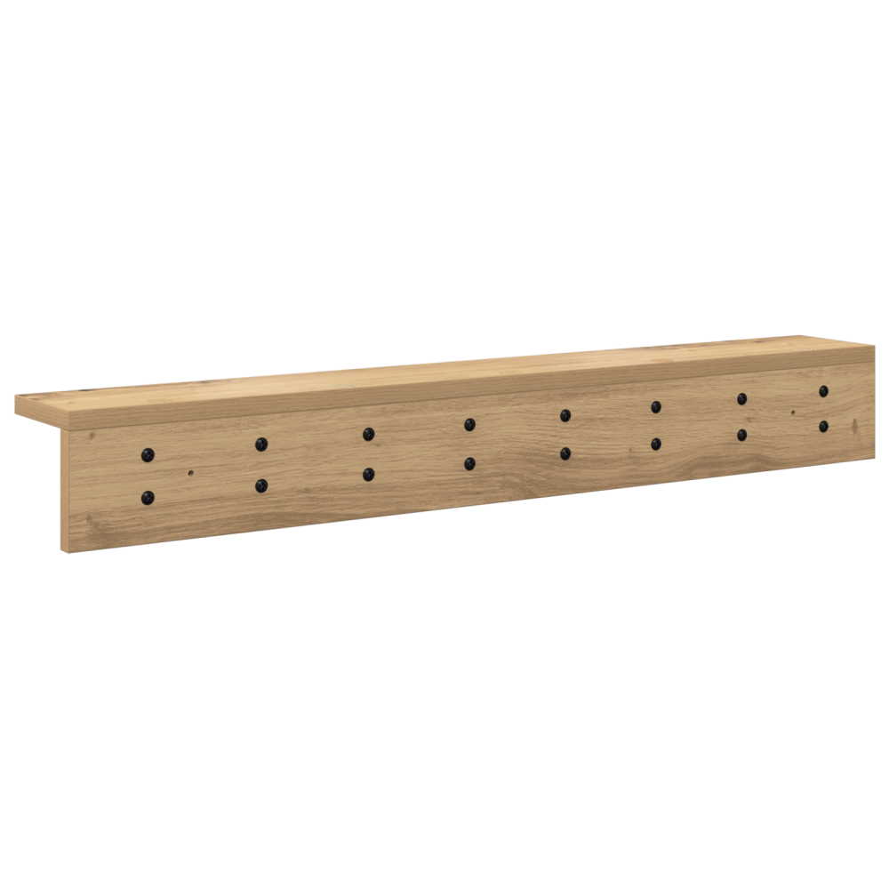 Produktbild för Väggmonterad Klädhängare Artisan Ek 80 x 10,5 x 10,5 cm
