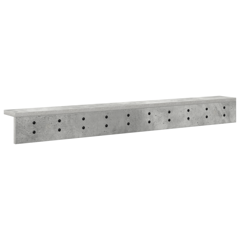 Produktbild för Väggmonterad Klädhängare Betonggrå 100 x 10,5 x 10,5 cm