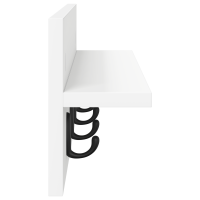 Produktbild för Väggmonterad Klädhängare Vit 60 x 10,5 x 18 cm Konstruerat trä