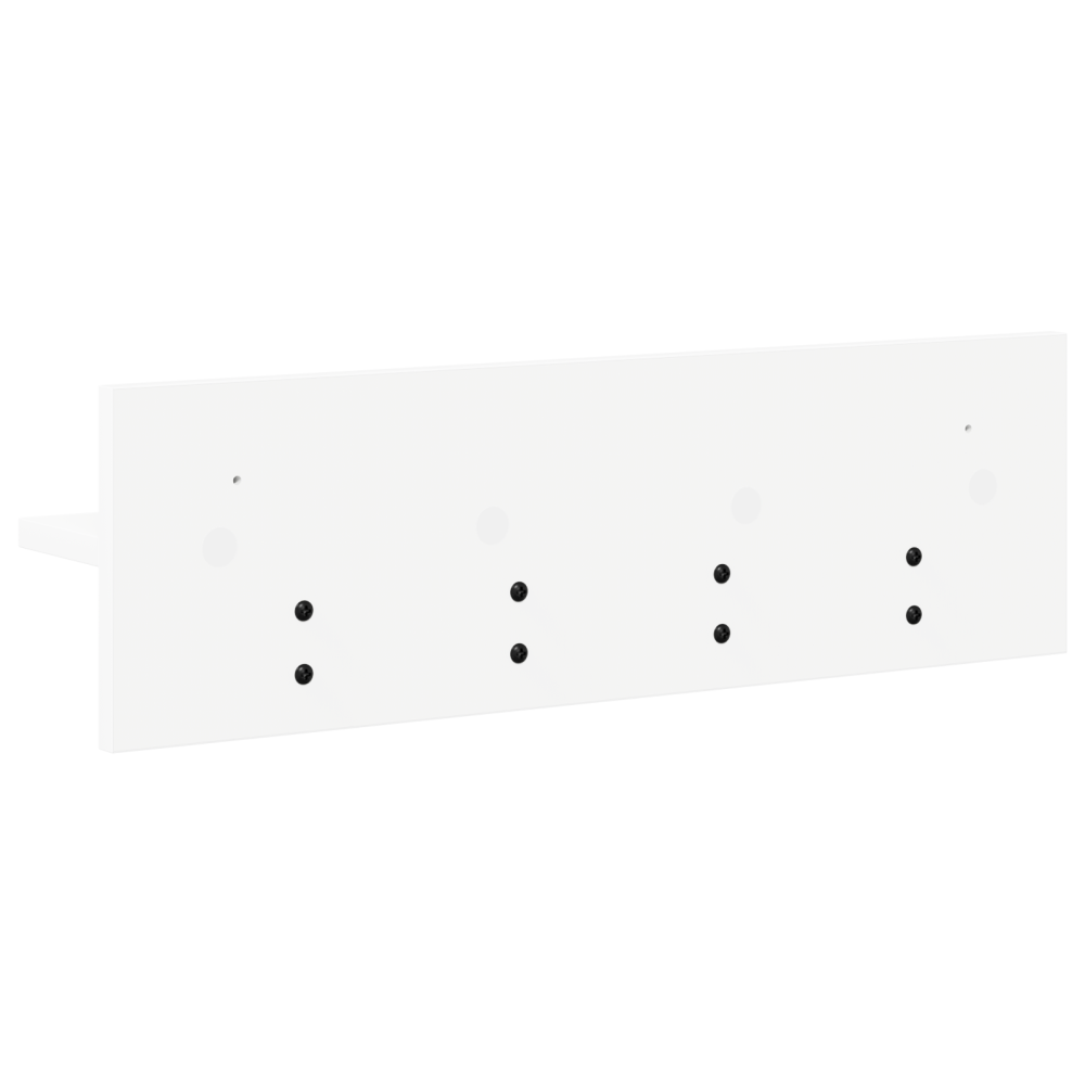 Produktbild för Väggmonterad Klädhängare Vit 60 x 10,5 x 18 cm Konstruerat trä
